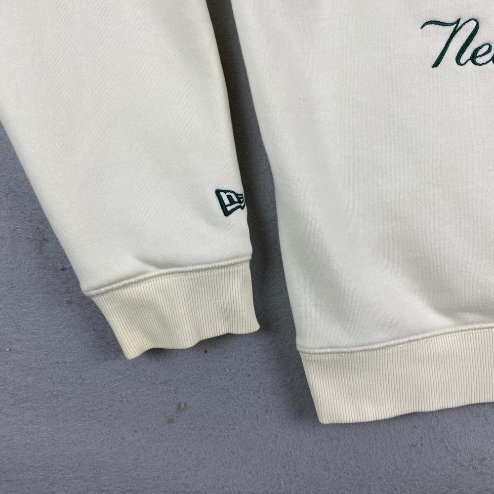 New York Yankees New Era Hoodie Large Cream Embroidered big logo - Picture 3 of 16